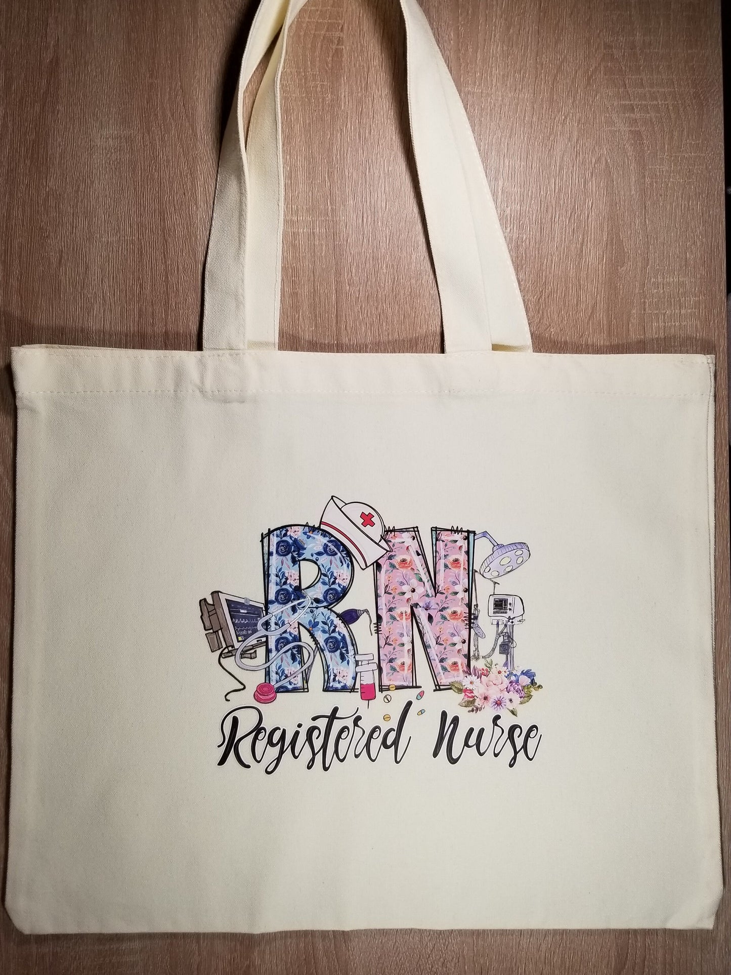 Love Nurse life Swag bag, Mom life Swag tote bag, RN Swag tote bag, Nurse Swag tote bag, "Coffee Scrubs and Rubber Gloves" Tote bag