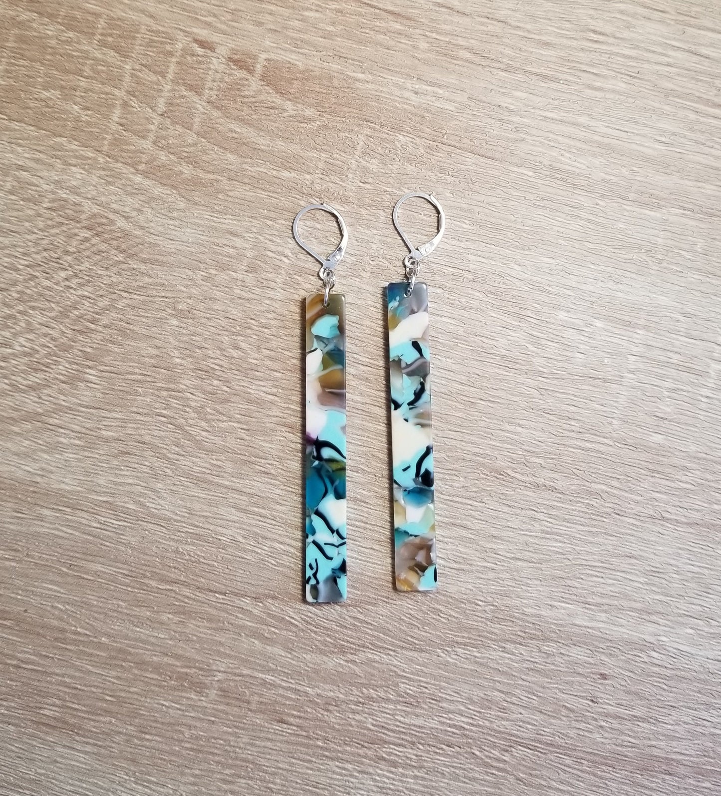 Tortoise Shell Drop Earrings, 925 Silver Leverback Tortoise Shell Acrylic Drop Earrings, 925 Silver Tortoise Shell earrings