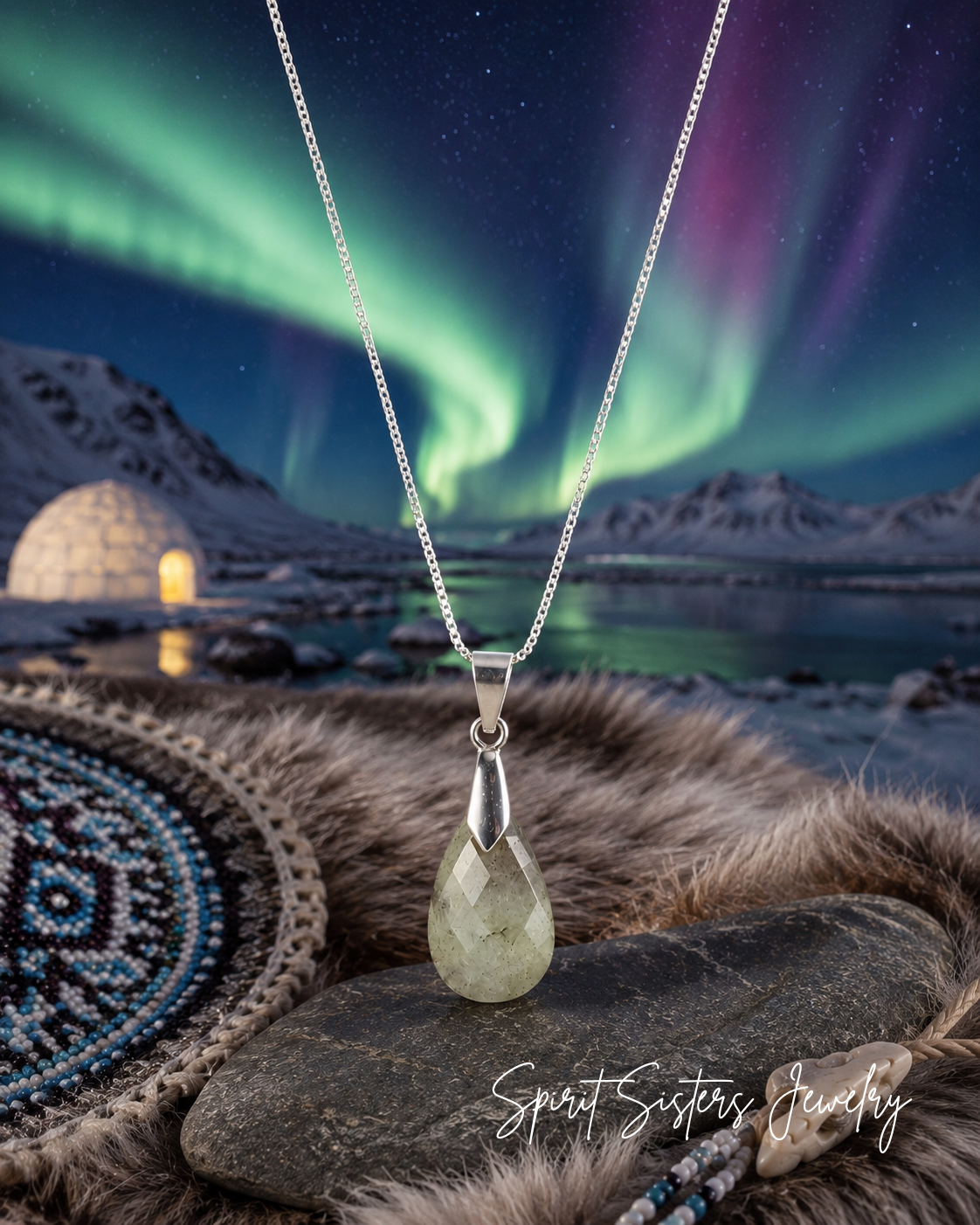 925 Silver 1mm Snake Chain Necklace with Labradorite Semi-precious Stone Pendant, 925 Silver Necklace with Faceted Labradorite Stone Charm
