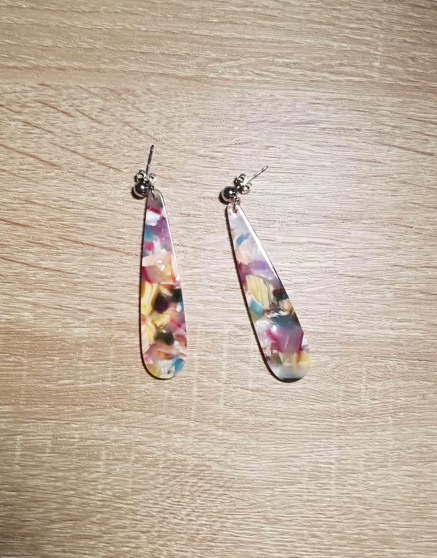 Tortoise Shell Drop Earrings, 925 Silver Studded Tortoise Shell Acrylic Drop Earrings, 925 Silver Tortoise Shell earrings