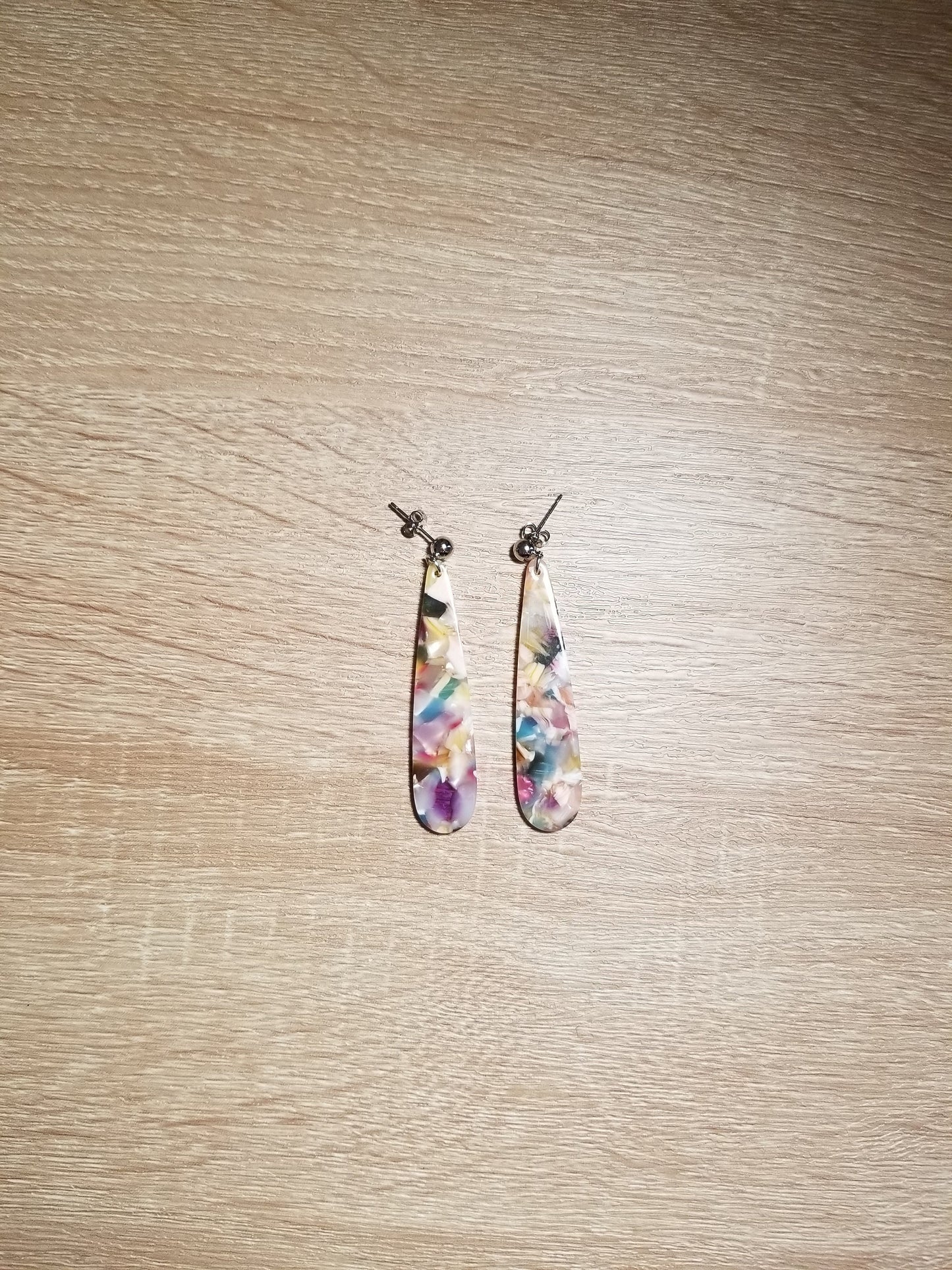 Tortoise Shell Drop Earrings, 925 Silver Studded Tortoise Shell Acrylic Drop Earrings, 925 Silver Tortoise Shell earrings