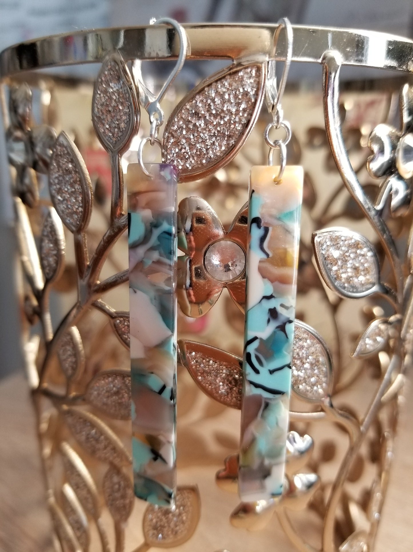 Tortoise Shell Drop Earrings, 925 Silver Leverback Tortoise Shell Acrylic Drop Earrings, 925 Silver Tortoise Shell earrings