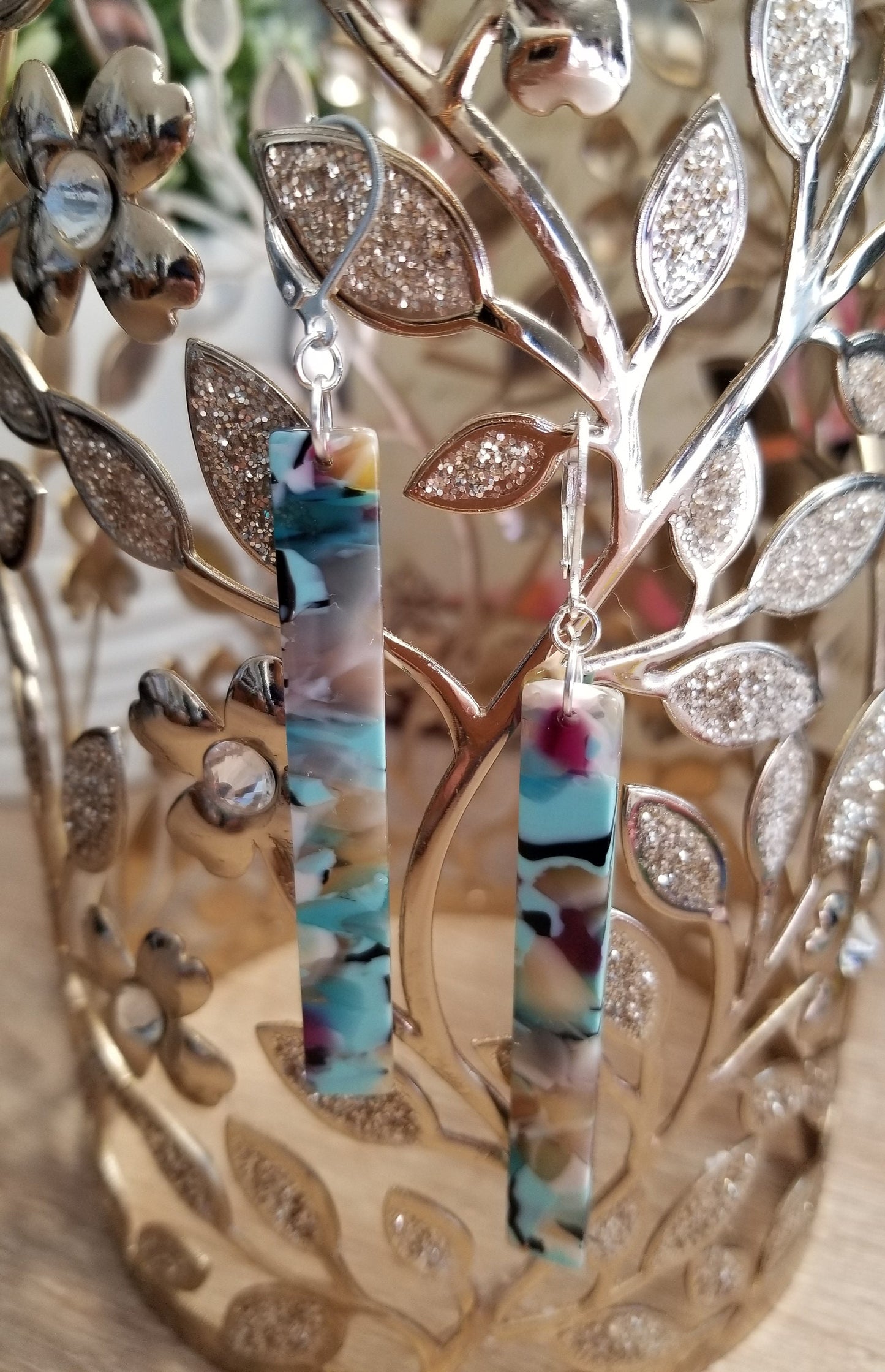 Tortoise Shell Drop Earrings, 925 Silver Leverback Tortoise Shell Acrylic Drop Earrings, 925 Silver Tortoise Shell earrings