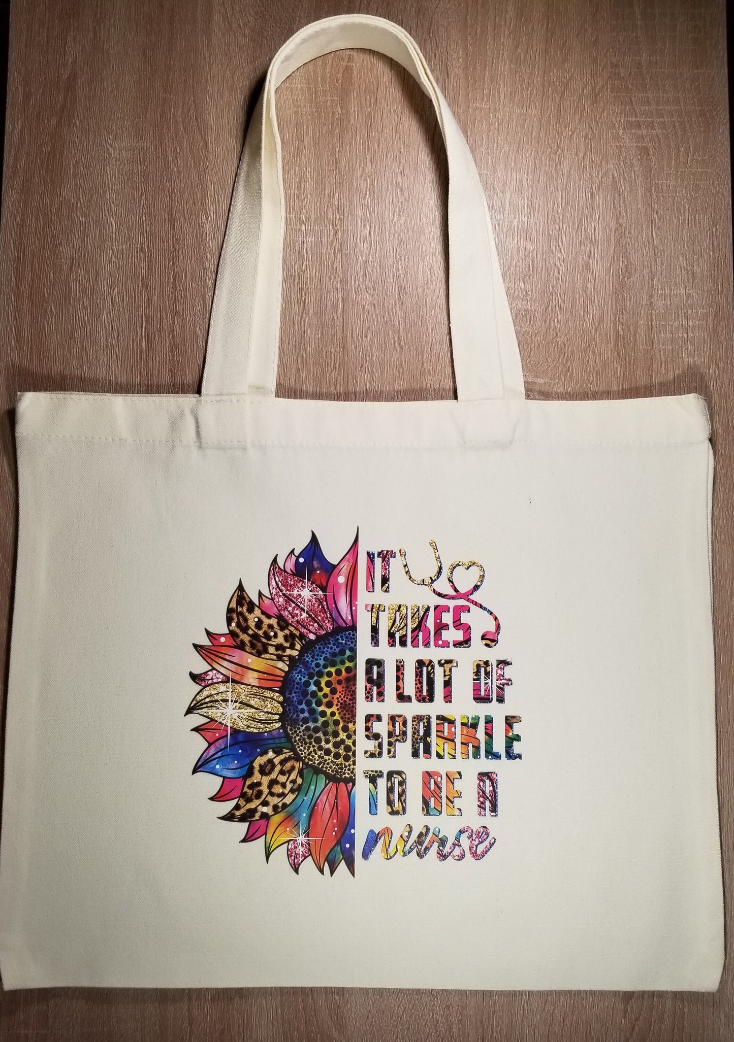 Love Nurse life Swag bag, Mom life Swag tote bag, RN Swag tote bag, Nurse Swag tote bag, "Coffee Scrubs and Rubber Gloves" Tote bag