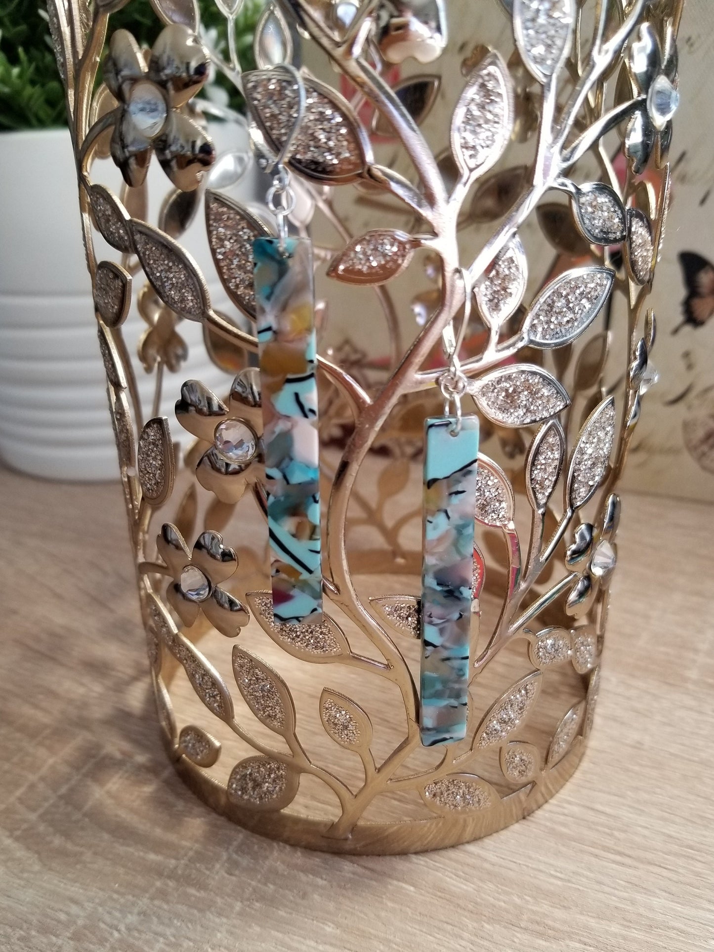 Tortoise Shell Drop Earrings, 925 Silver Leverback Tortoise Shell Acrylic Drop Earrings, 925 Silver Tortoise Shell earrings