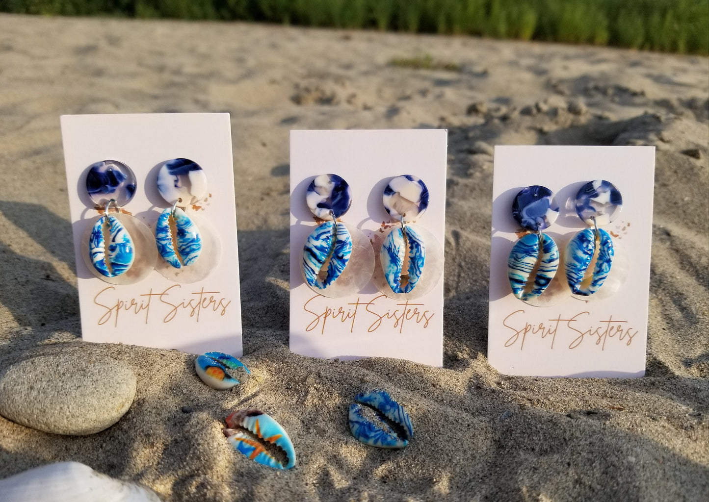 925 Silver & Stainless Steel Mother of Pearl Sea Shell Earrings, Hypo-Allergenic Gold Stainless Steel Hematite-Pearl Sea Shell Stud Earrings