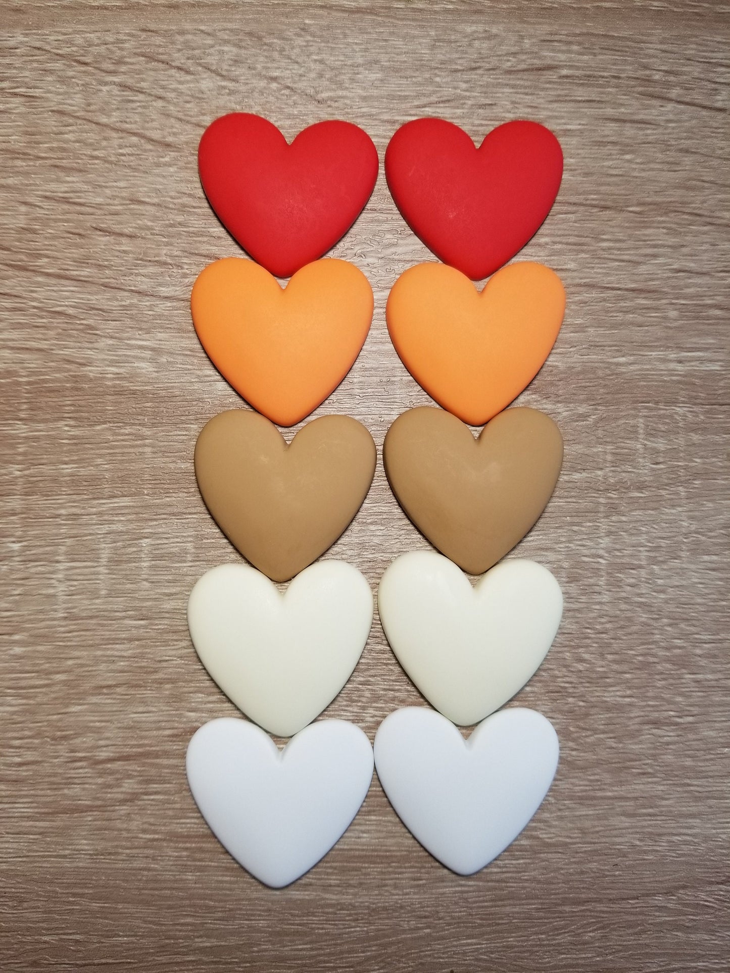 Matte 33 x 38 mm & 34 x 38 mm Heart cabochons, Heart Cabochons for Indigenous Beaded Earring Supplies, Large cabs Indigenous beaded crafts