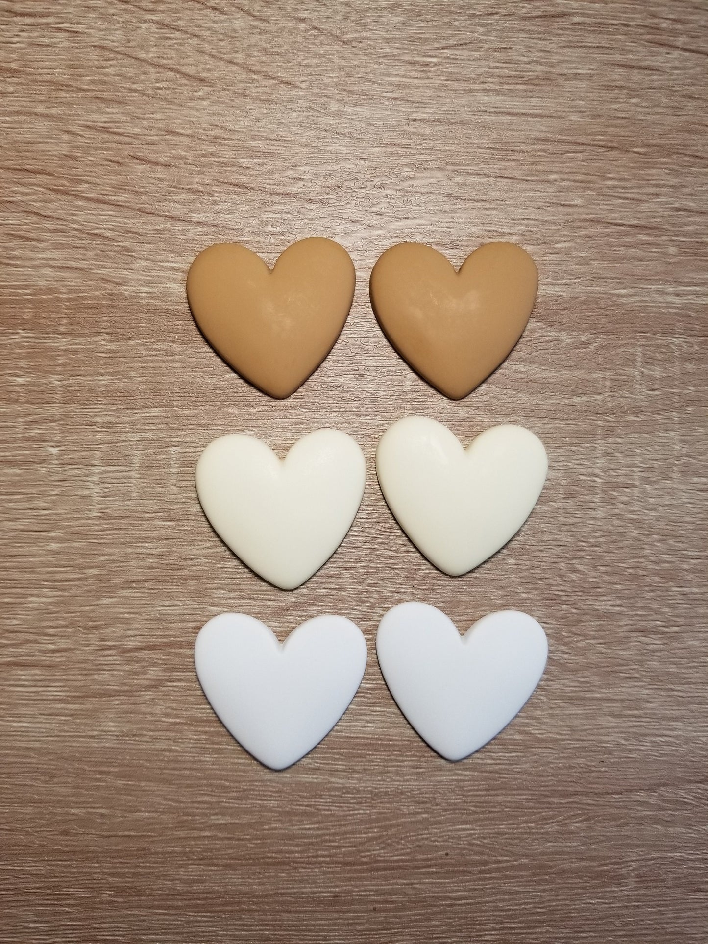 Matte 33 x 38 mm & 34 x 38 mm Heart cabochons, Heart Cabochons for Indigenous Beaded Earring Supplies, Large cabs Indigenous beaded crafts