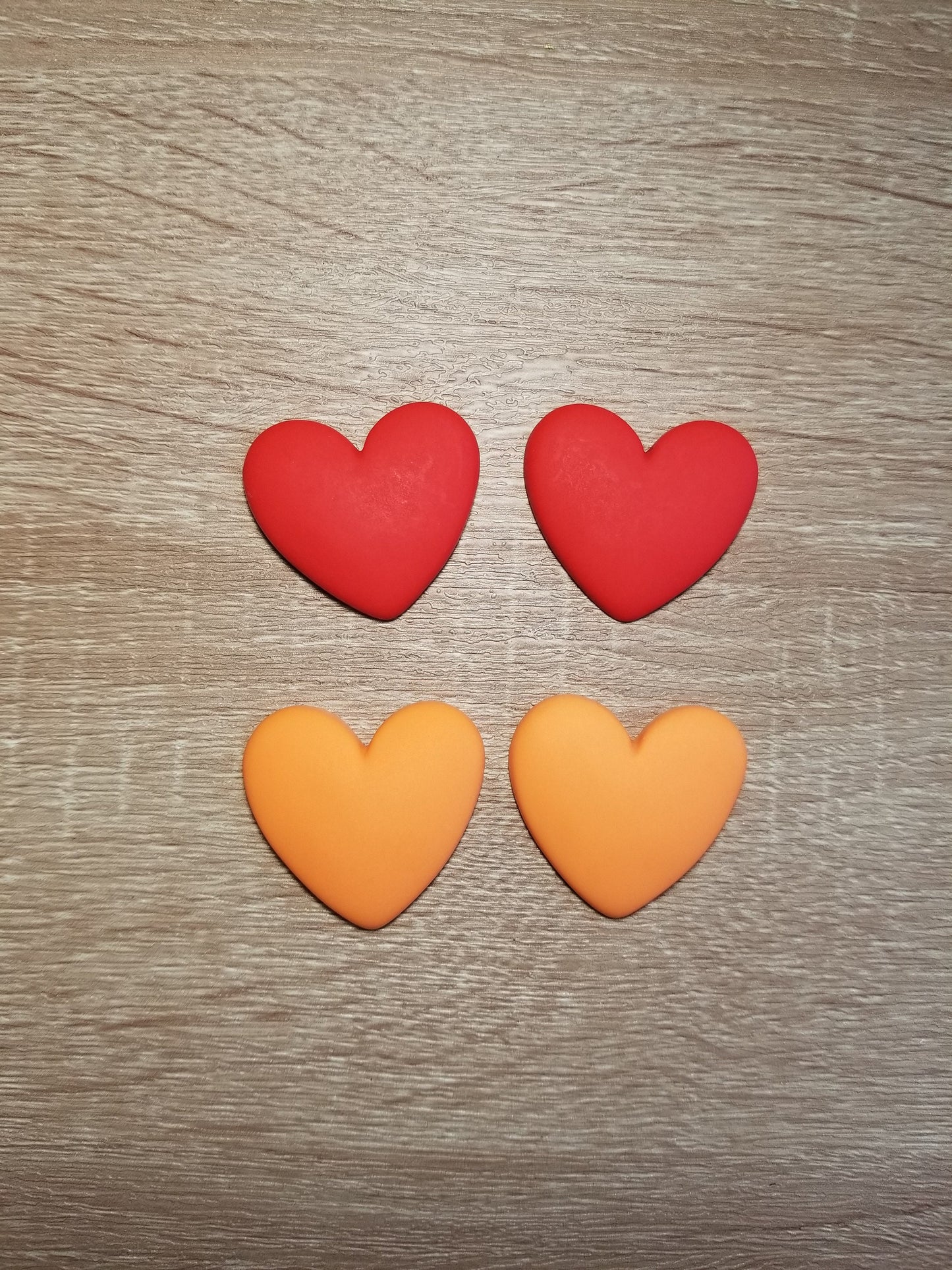 Matte 33 x 38 mm & 34 x 38 mm Heart cabochons, Heart Cabochons for Indigenous Beaded Earring Supplies, Large cabs Indigenous beaded crafts