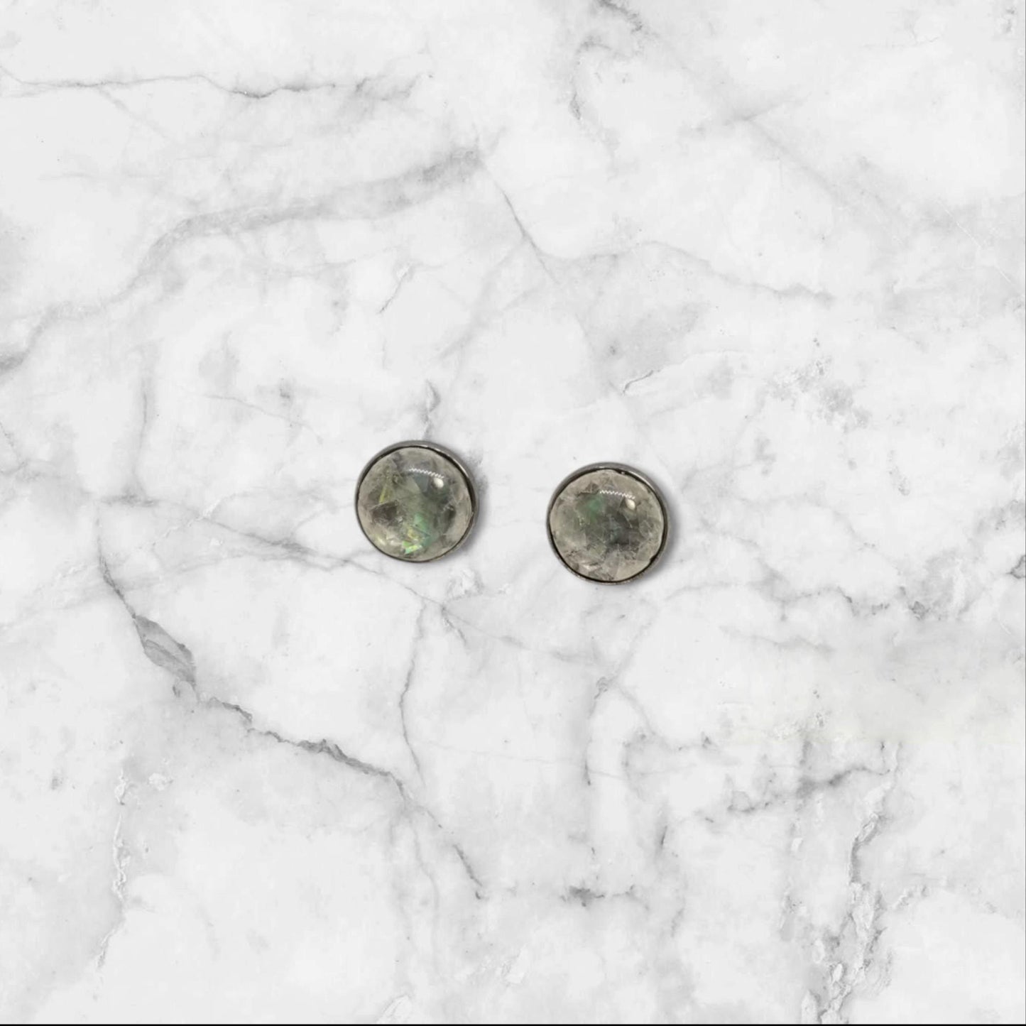 Stainless Steel 12mm Foil Flex Chameleon Resin Stud & Hook Earrings, Hypo-Allergenic Iridescent 12mm Foil Flex Resin Stud Earrings