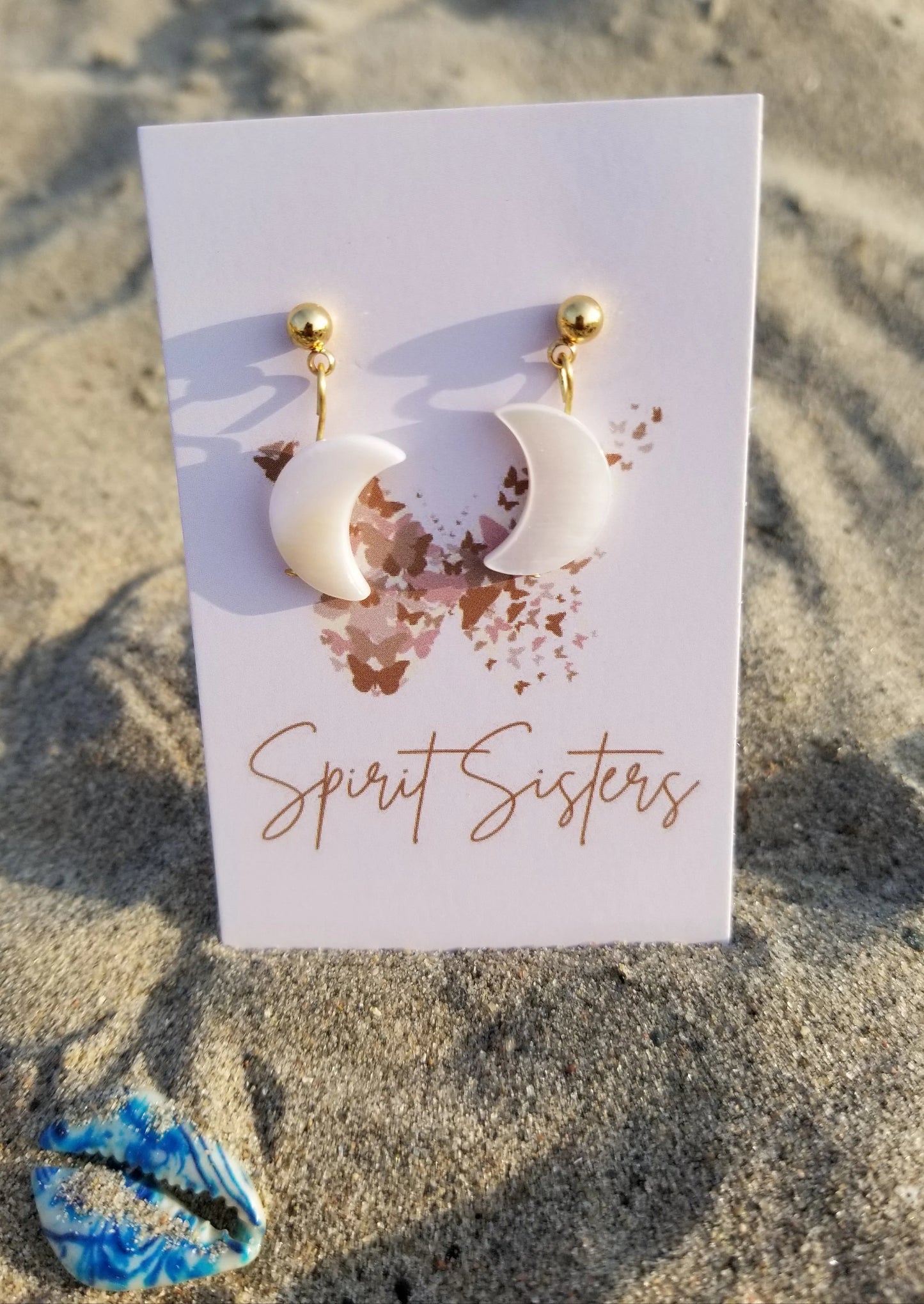 925 Silver & Stainless Steel Mother of Pearl Sea Shell Earrings, Hypo-Allergenic Gold Stainless Steel Hematite-Pearl Sea Shell Stud Earrings